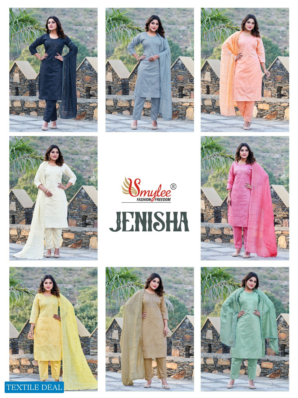 SMYLEE JENISHA BY RUNG CHANDERI SILK FULLY STITCH FANCY SALWAR KAMEEZ