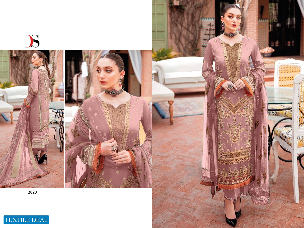 Deepsy Cheveron Vol-5 Wholesale Pure Cotton With Self Work And Embroidery Patch Pakistani Dress