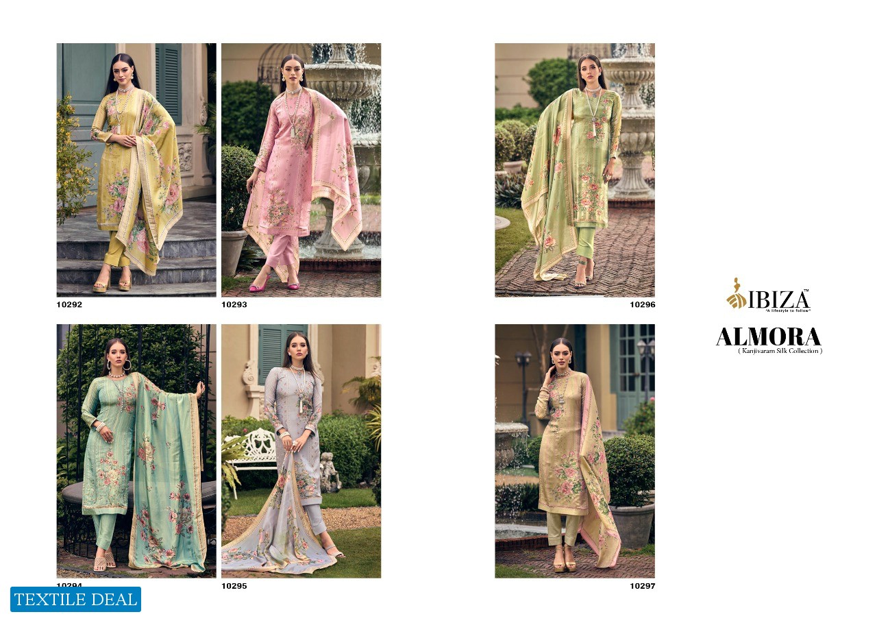 Ibiza Almora Wholesale Pure Kanjivaram With Hand Work Party Wear Salwar Suits