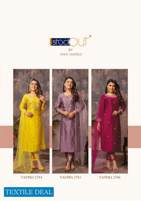 Anju Vastra Vol-2 Wholesale Kurti Pant With Dupatta Collection