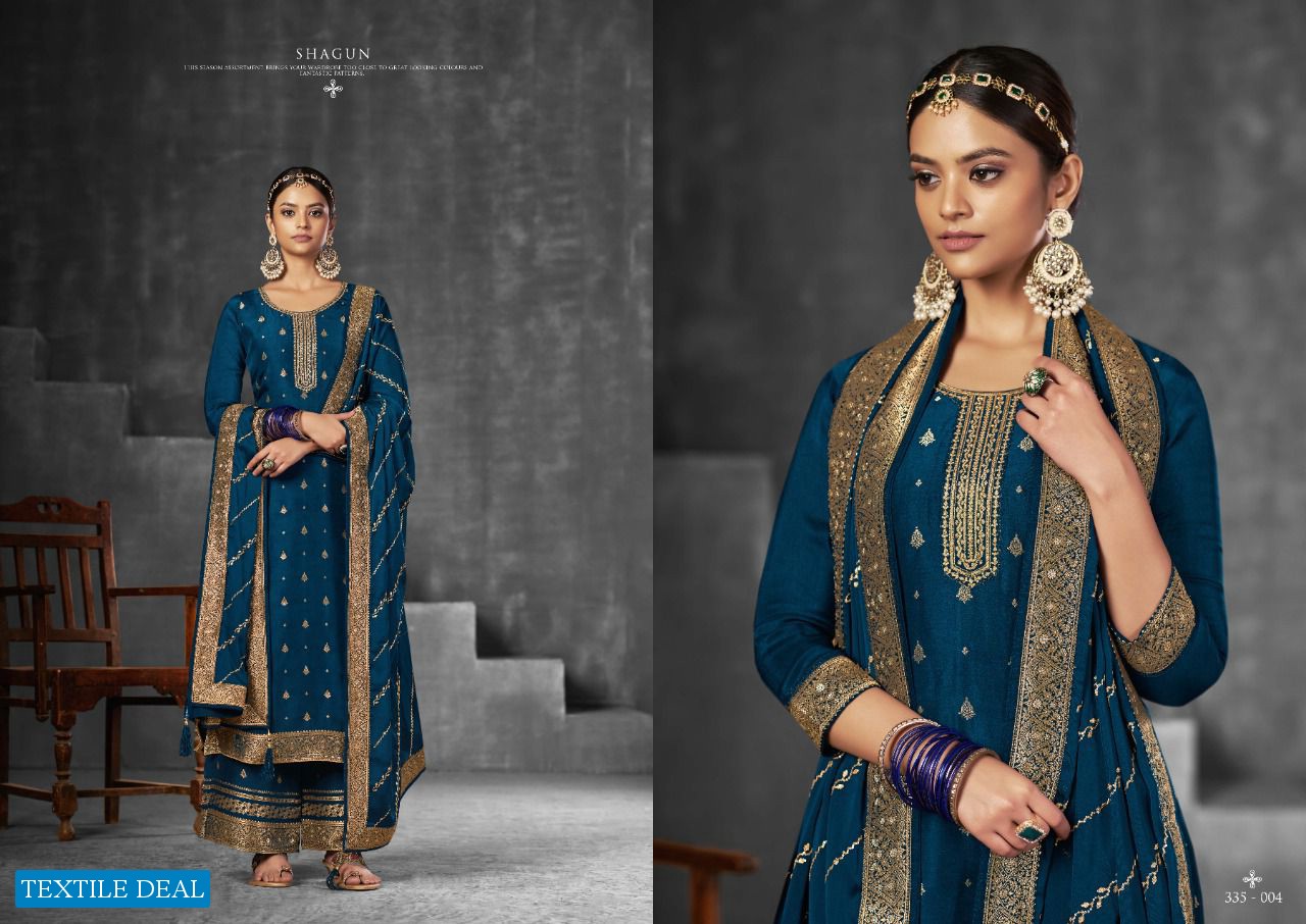 Sargam Shagun Wholesale Pure Viscose Russian Jacquard Straight Salwar Suits