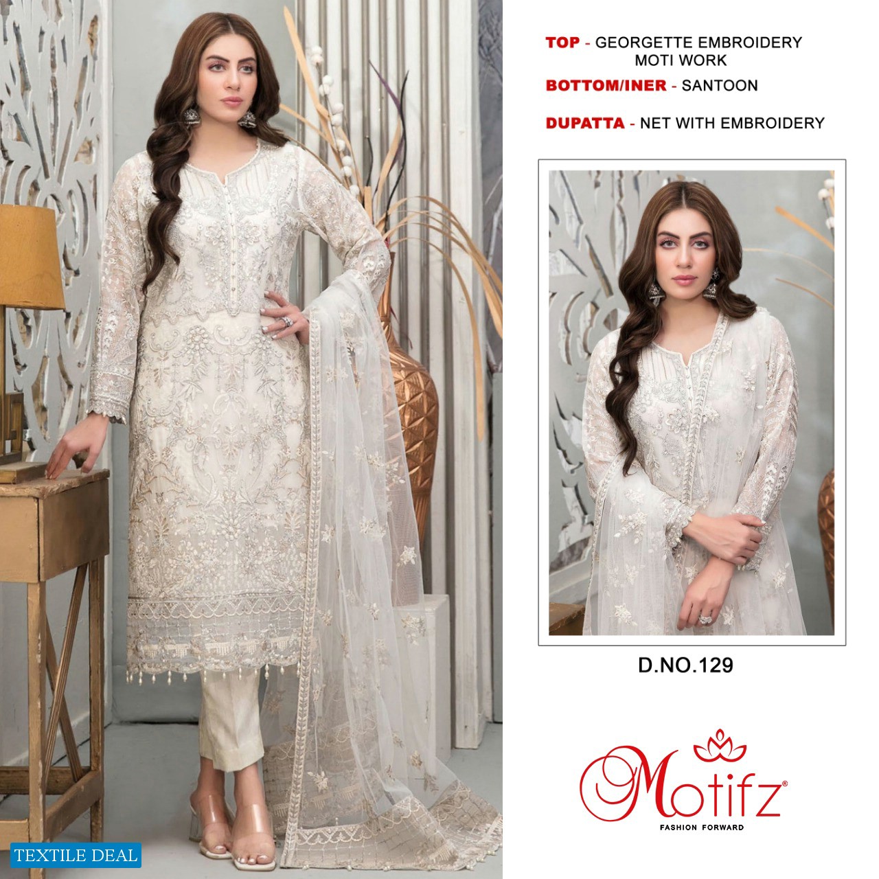 Motifz D.no 129 Wholesale Pakistani Concept Pakistani Dress