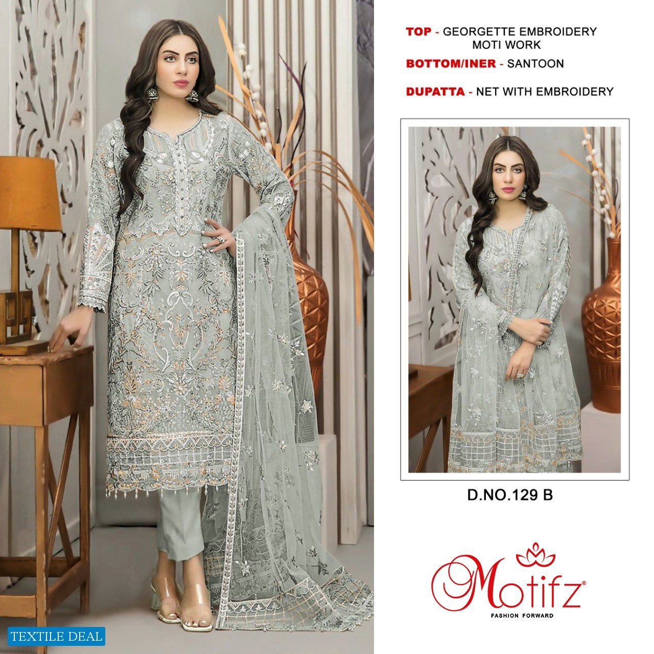 Motifz D.no 129 Wholesale Pakistani Concept Pakistani Dress