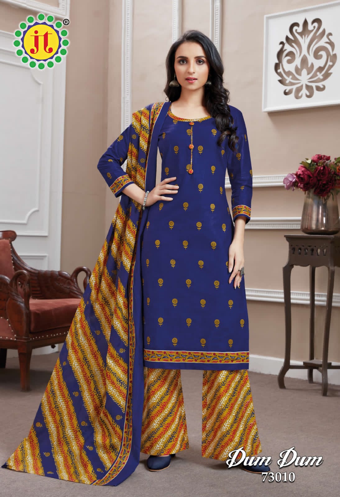 JT Dum Dum Vol-73 Wholesale Pure Cotton Printed Dress Material