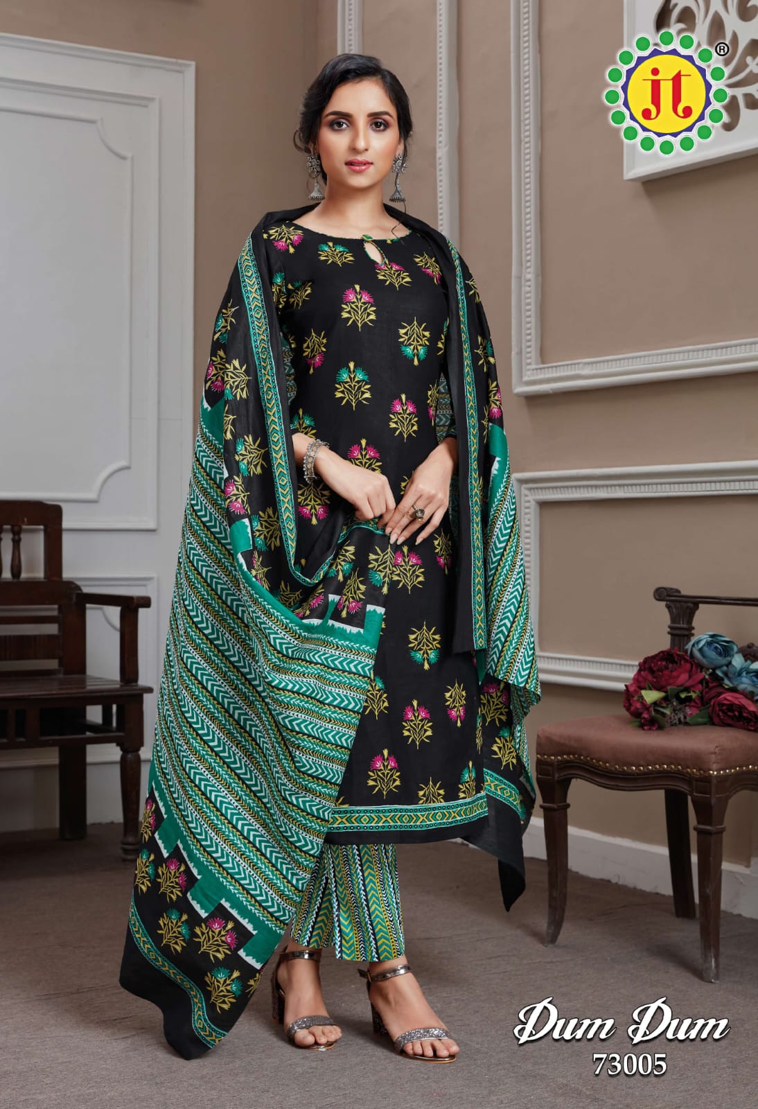 JT Dum Dum Vol-73 Wholesale Pure Cotton Printed Dress Material