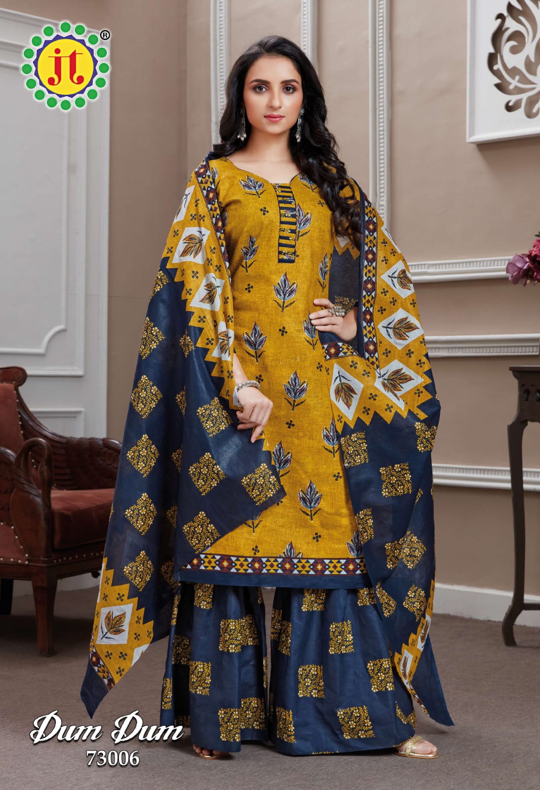 JT Dum Dum Vol-73 Wholesale Pure Cotton Printed Dress Material