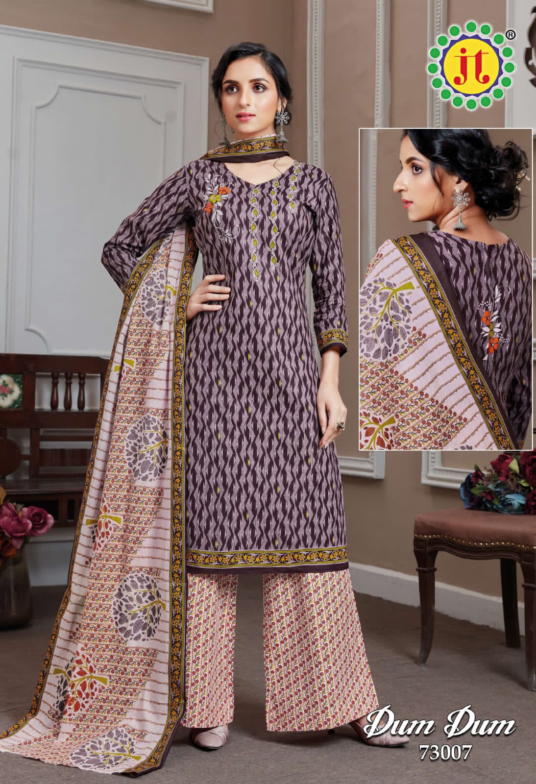 JT Dum Dum Vol-73 Wholesale Pure Cotton Printed Dress Material