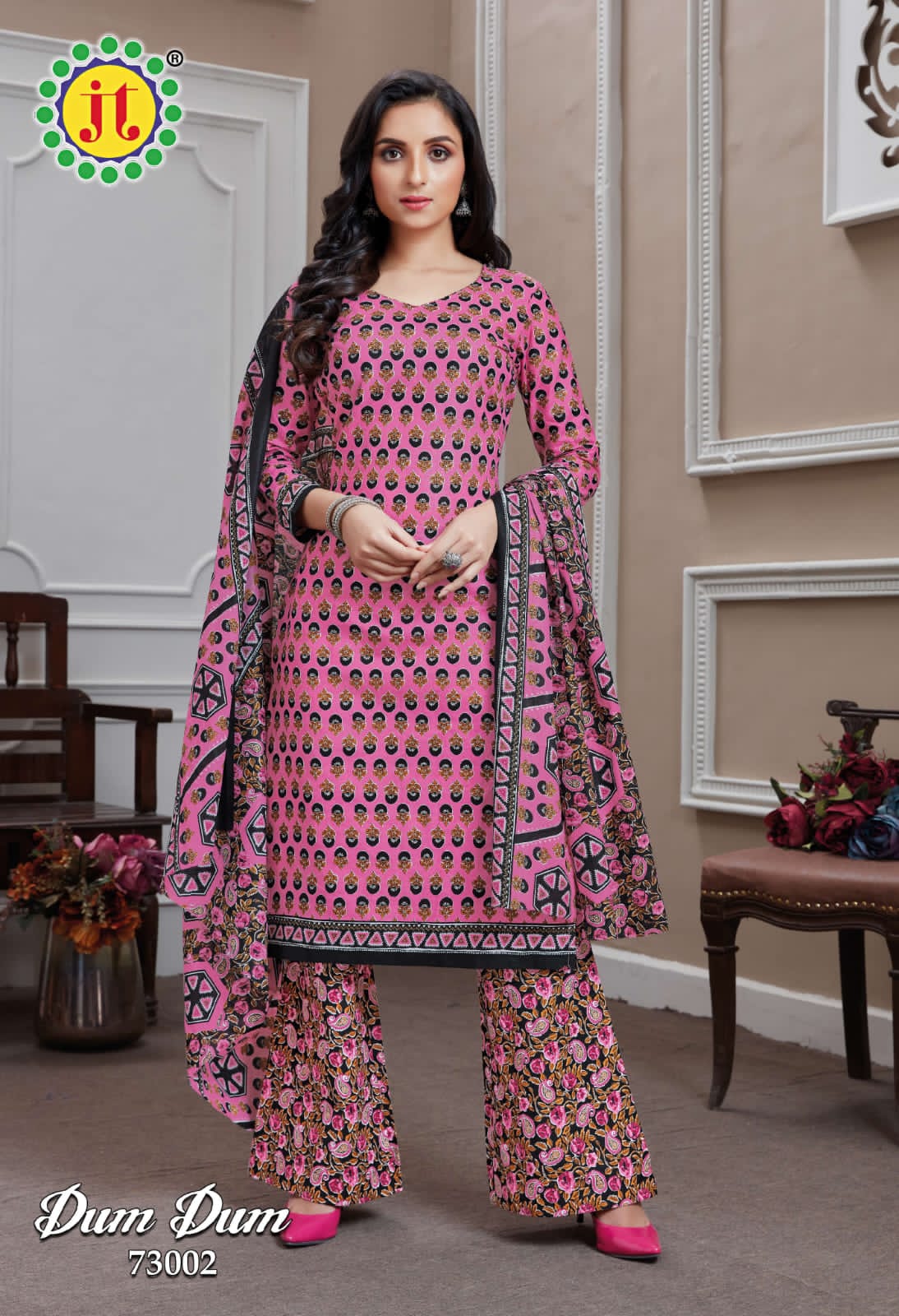 JT Dum Dum Vol-73 Wholesale Pure Cotton Printed Dress Material