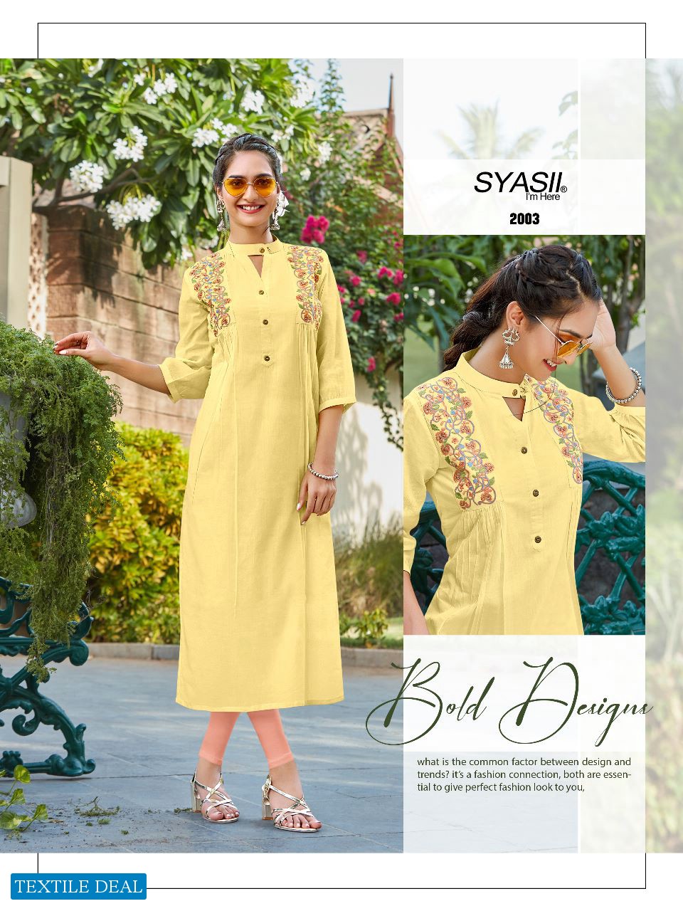 Syasii Aayat Wholesale Heavy Cotton With Embroidered With Hand Work Kurtis