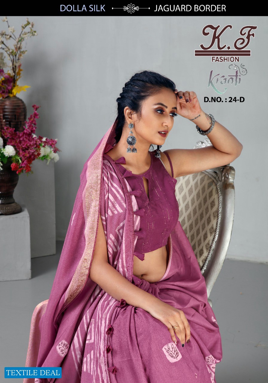 Kalpatru Kranti D.no 24 Wholesale Casual Ethnic Wear Sarees
