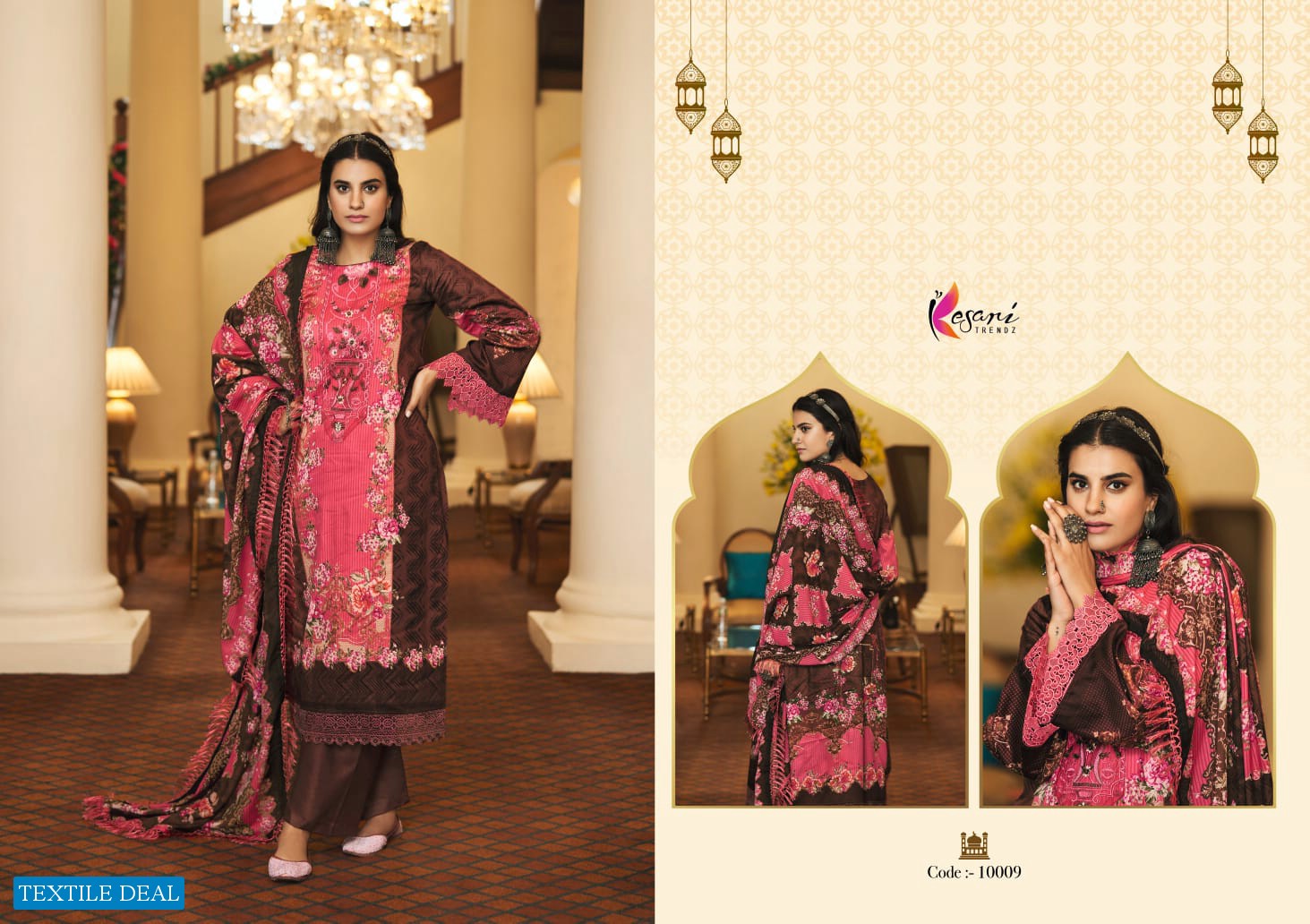 Kesari Elaan E Ishq Wholesale Pure Jaam Satin With Embroidery Salwar Suits