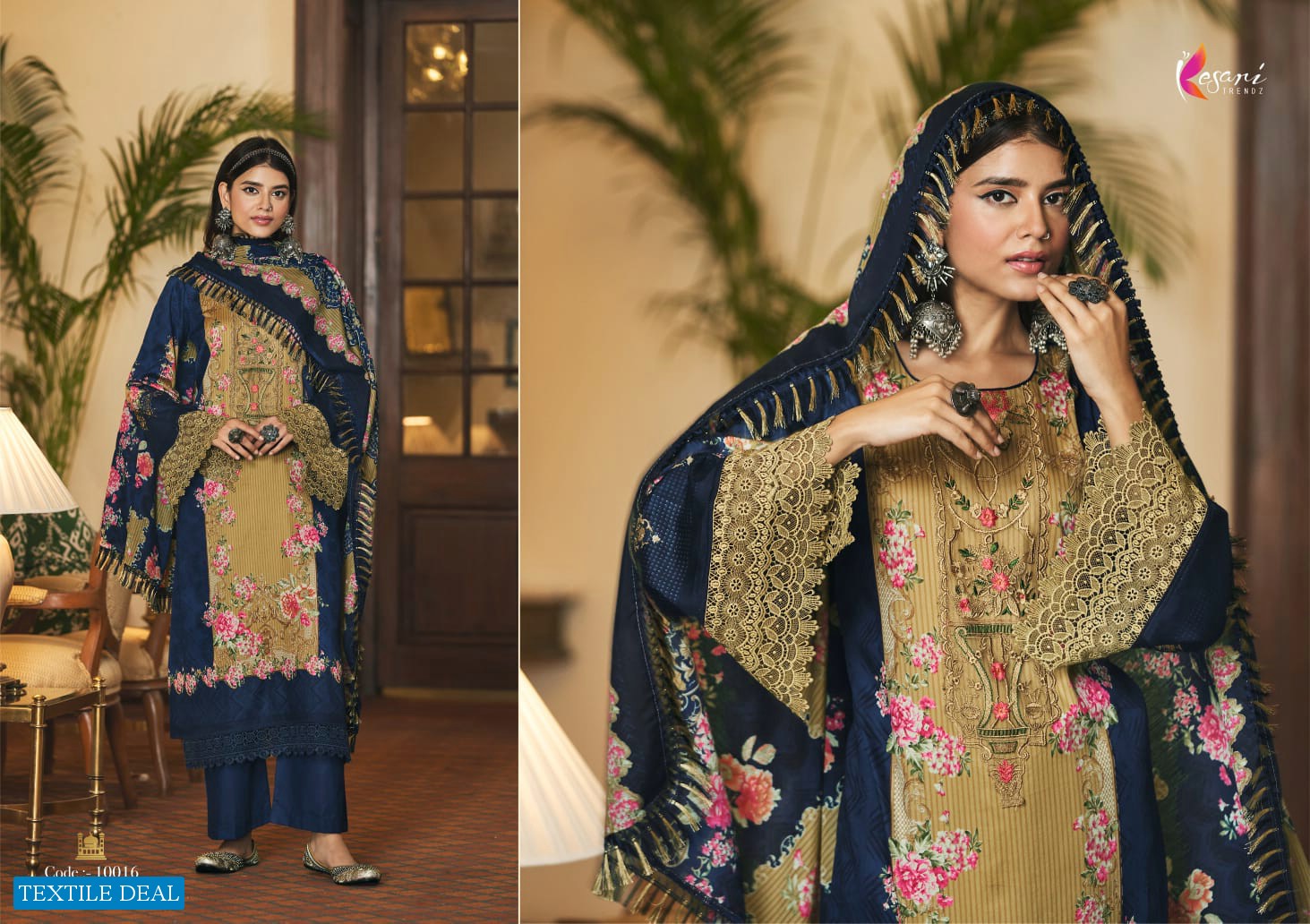 Kesari Elaan E Ishq Wholesale Pure Jaam Satin With Embroidery Salwar Suits
