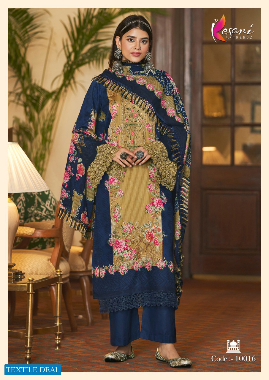 Kesari Elaan E Ishq Wholesale Pure Jaam Satin With Embroidery Salwar Suits