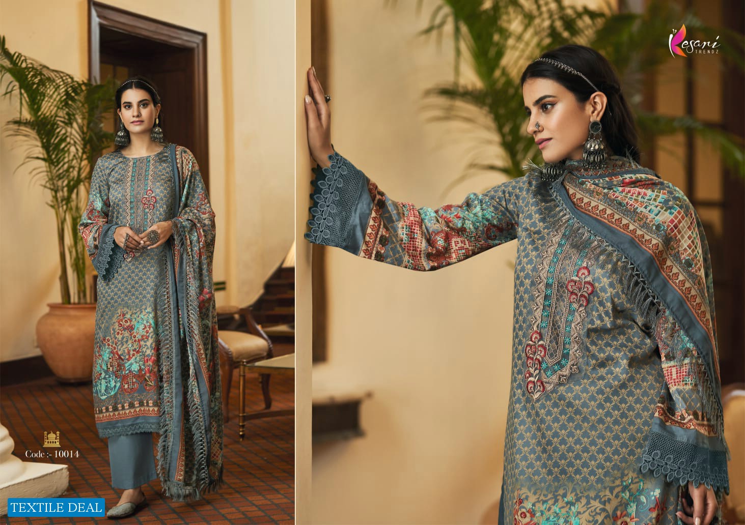 Kesari Elaan E Ishq Wholesale Pure Jaam Satin With Embroidery Salwar Suits