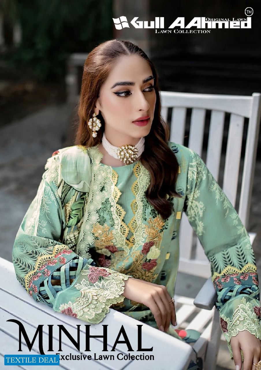 Gul Aahmed Minhal Wholesale Exclusive Lawn Collection Dress Material