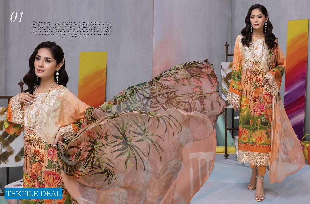 Adan Libas Bellarose Exclusive Summer Pakistani Suits