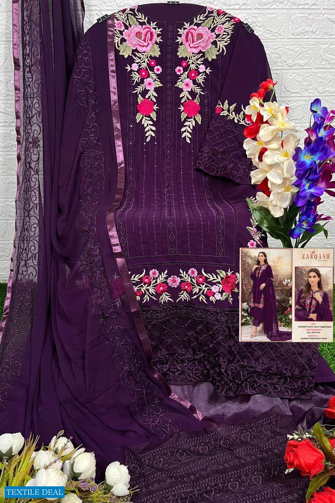 Zarqash Z-3025 Wholesale Pakistani Concept Pakistani Suits