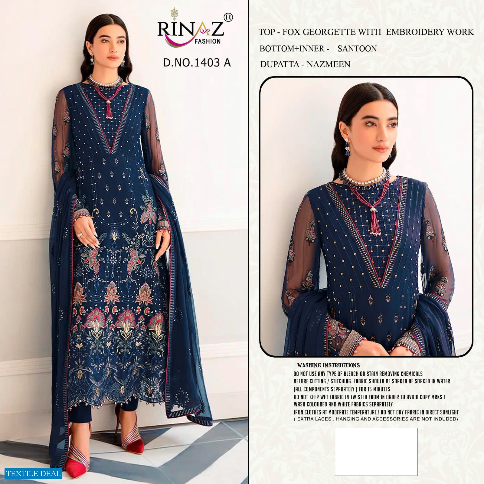 Rinaz D.no 1403 Wholesale Pakistani Concept Pakistani Suits