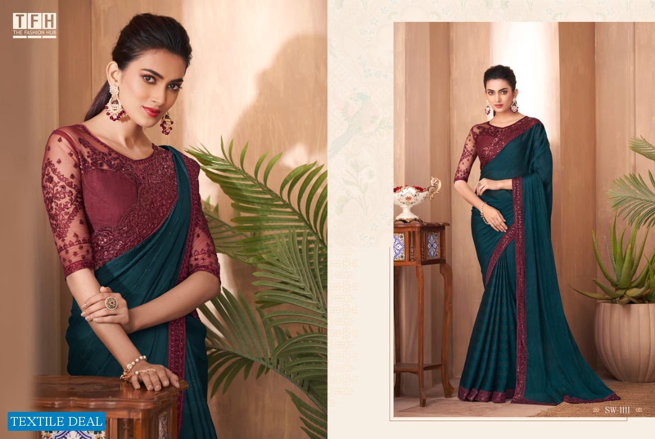 SANDALWOOD VOL 11 BY TFH SILK EMBROIDERY WEDDING SAREES