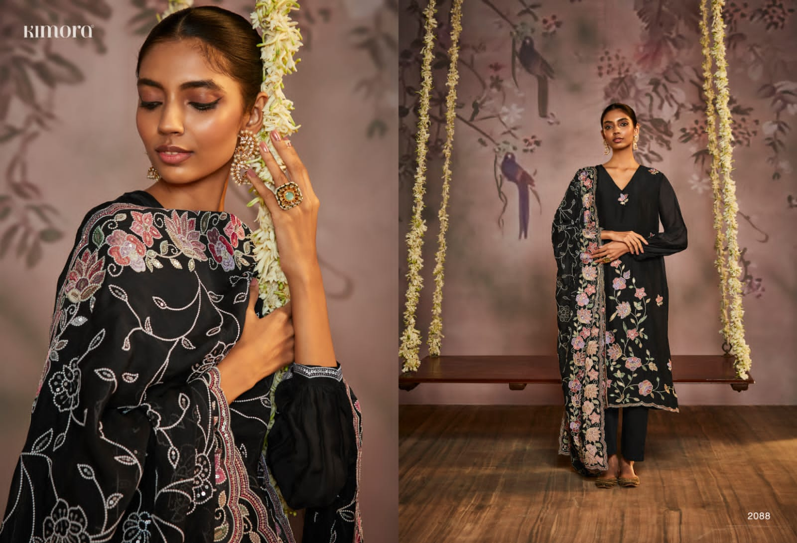 DILBARA BY KIMORA-38 PURE ORGANZA EMBROIDERY PAKISTANI WEDDING SUITS