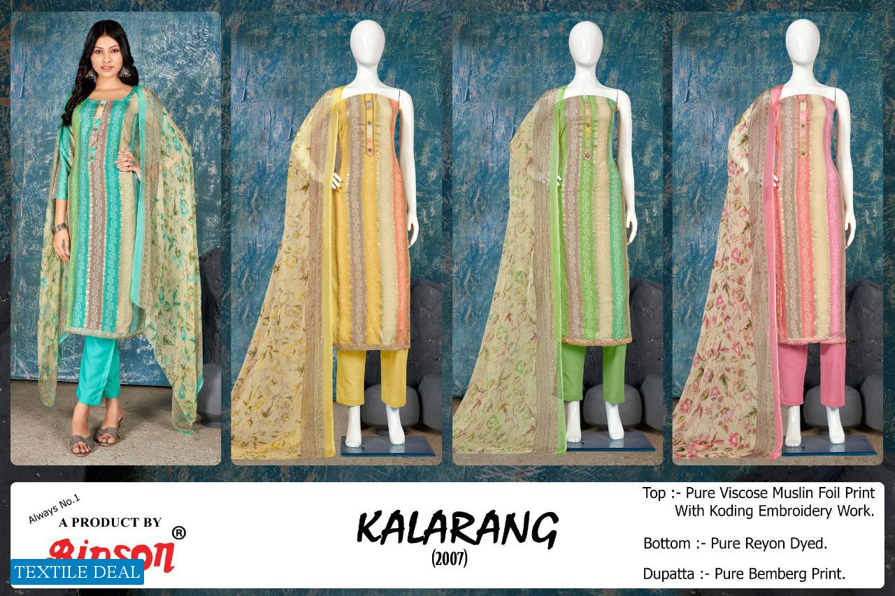 KALARANG 2007 BY BIPSON VISCOSE MUSLIN FANCY DRESS MATERIALS