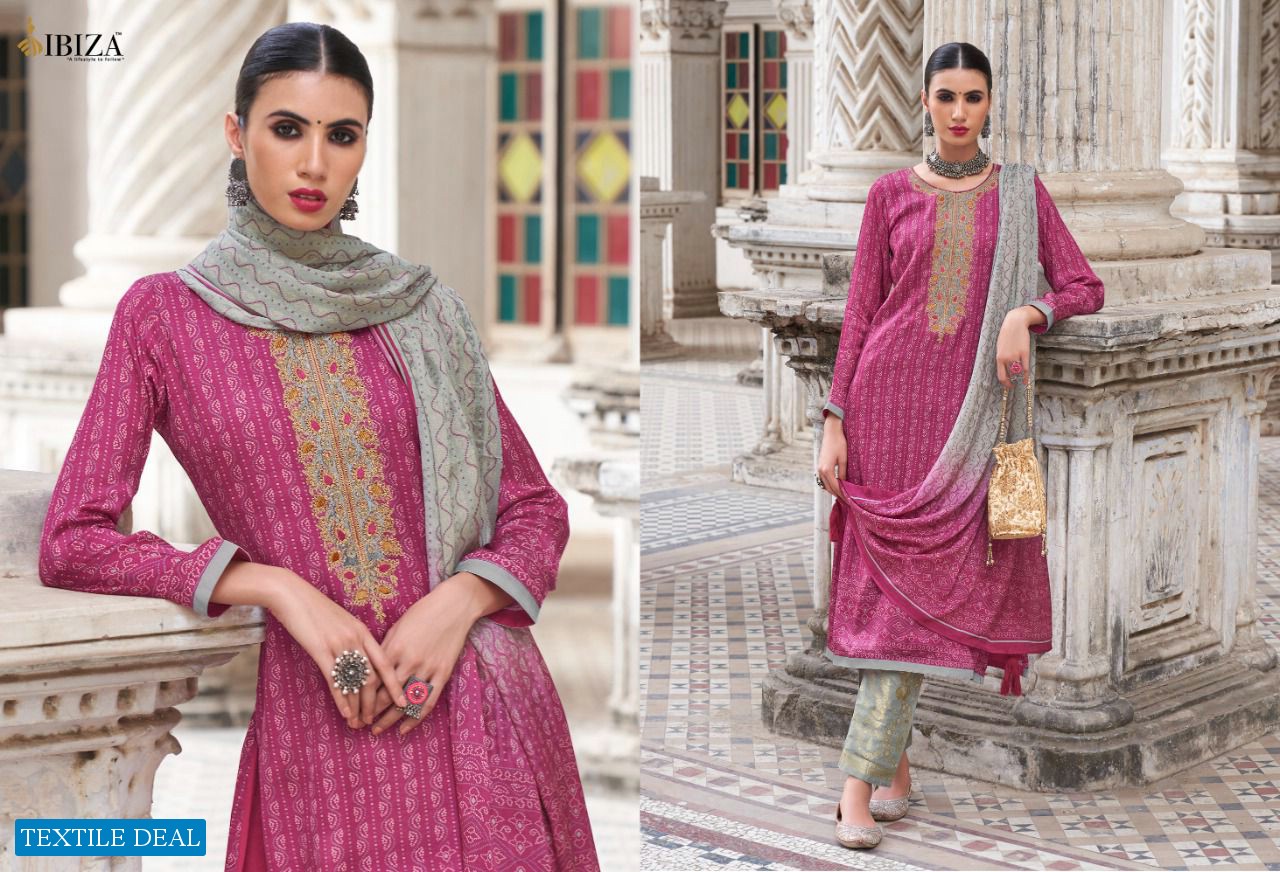 Ibiza Ejlaal Wholesale Pure Gajji Silk With Embroidery Work Salwar Suits