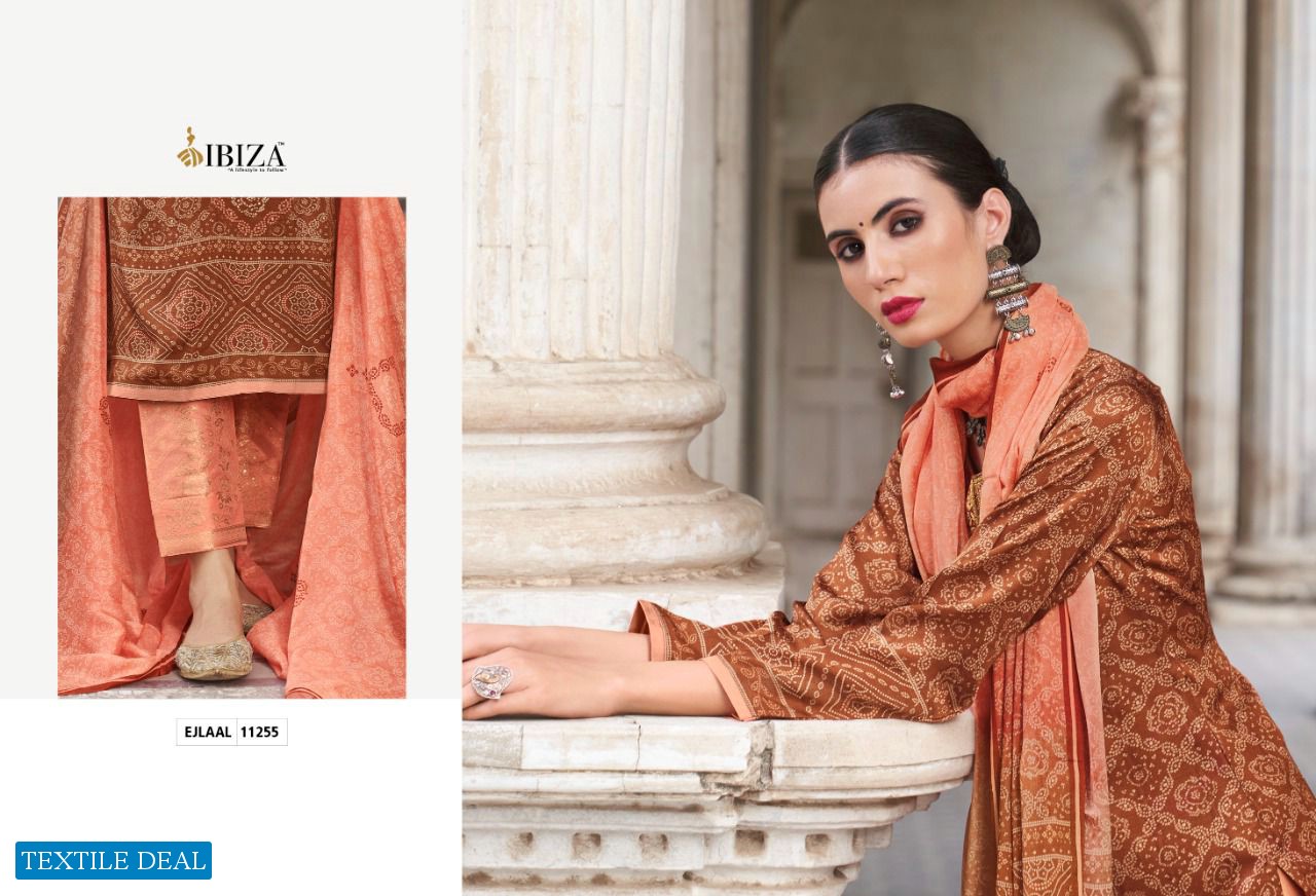 Ibiza Ejlaal Wholesale Pure Gajji Silk With Embroidery Work Salwar Suits