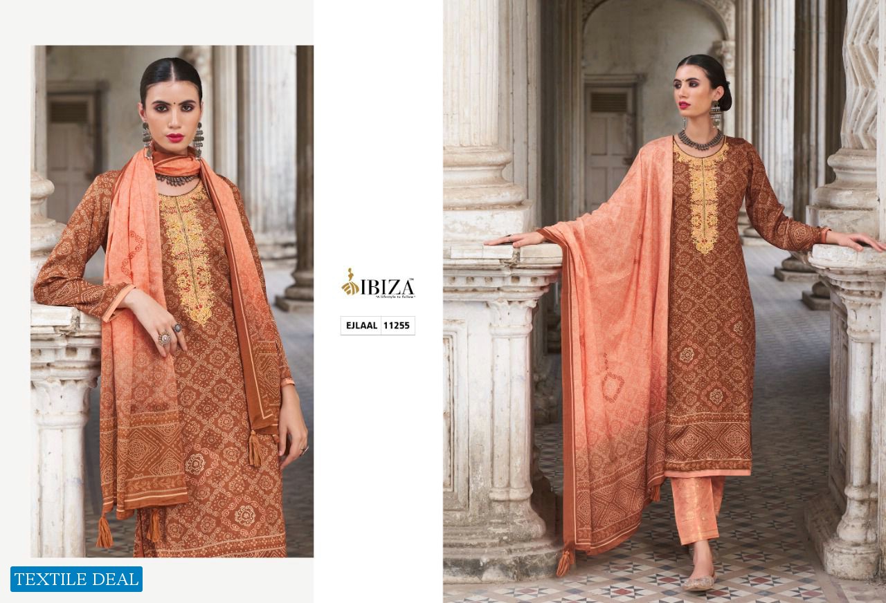 Ibiza Ejlaal Wholesale Pure Gajji Silk With Embroidery Work Salwar Suits
