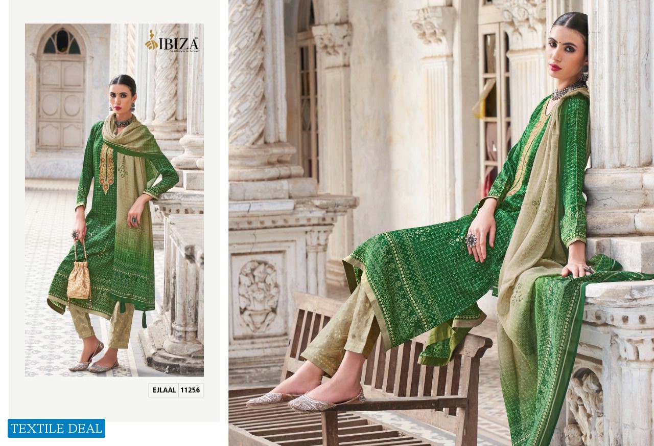 Ibiza Ejlaal Wholesale Pure Gajji Silk With Embroidery Work Salwar Suits