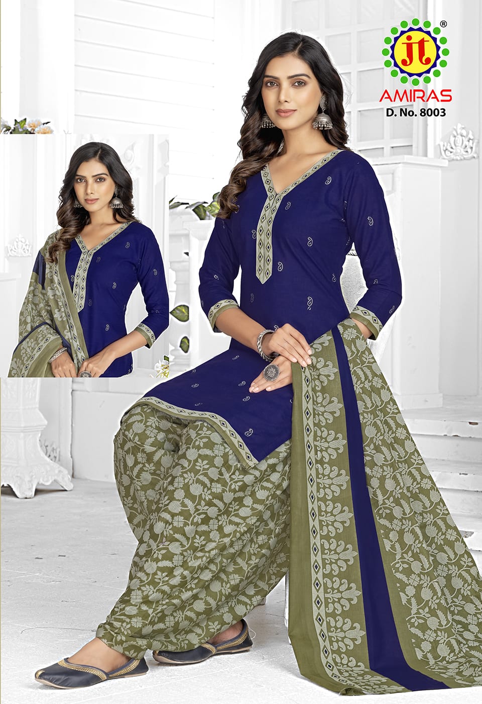 JT Amiras Vol-8 Wholesale Pure Cotton Patiyala Dress Material