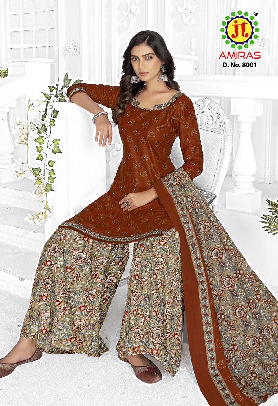 JT Amiras Vol-8 Wholesale Pure Cotton Patiyala Dress Material