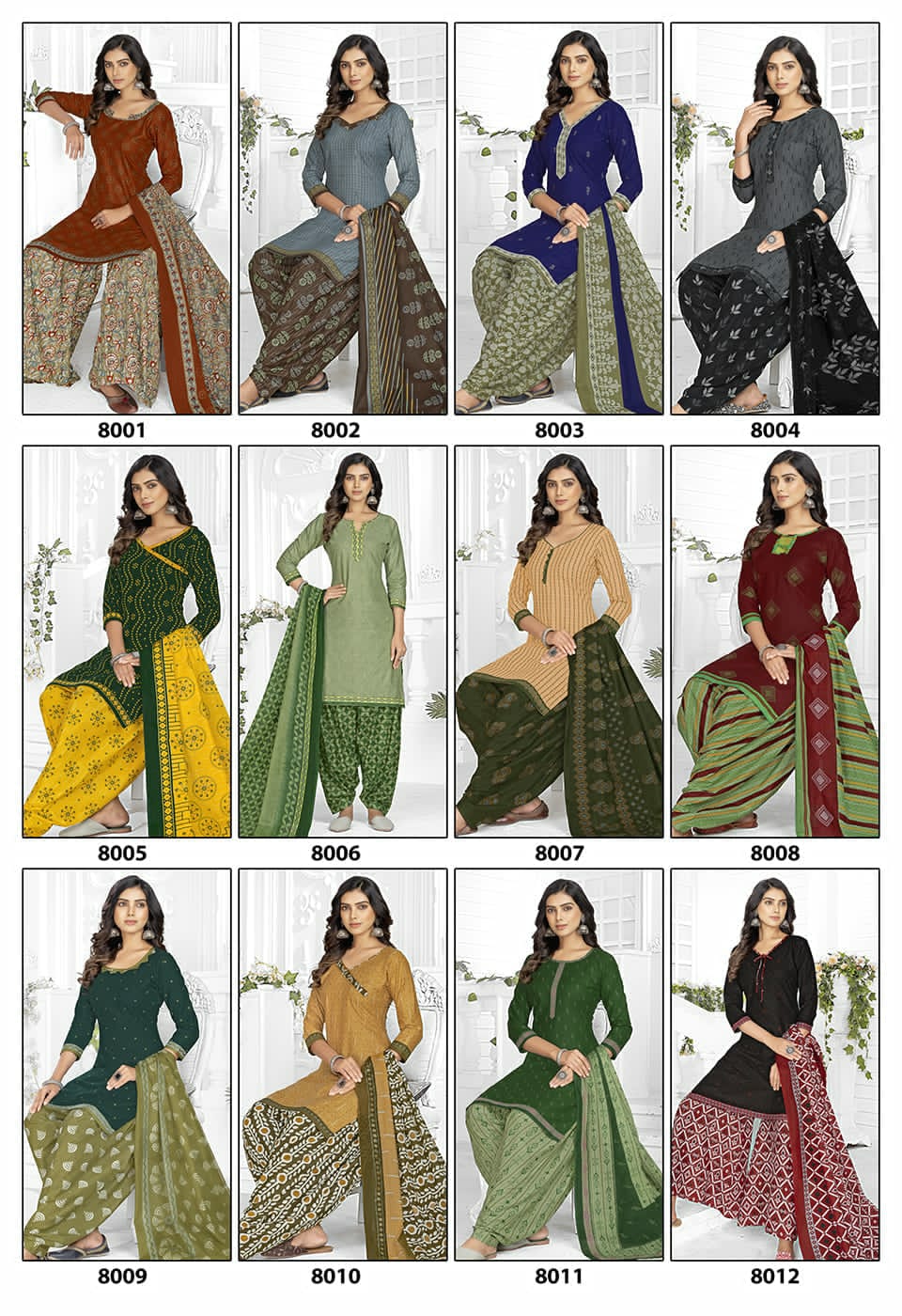 JT Amiras Vol-8 Wholesale Pure Cotton Patiyala Dress Material