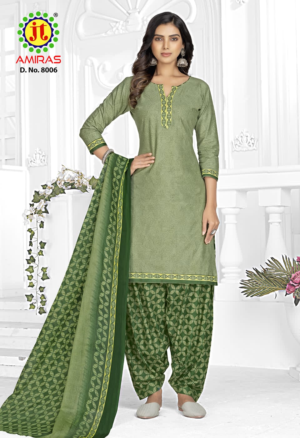 JT Amiras Vol-8 Wholesale Pure Cotton Patiyala Dress Material