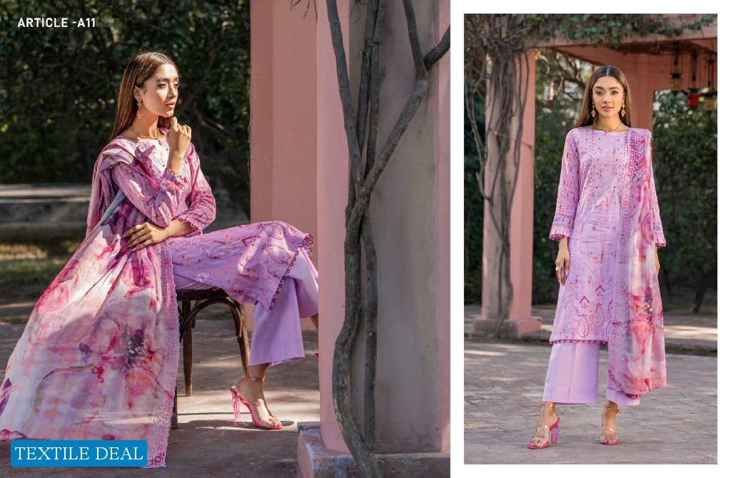 Gull Jee Mishaal Premium Unstitched Embroidered Lawn Collection