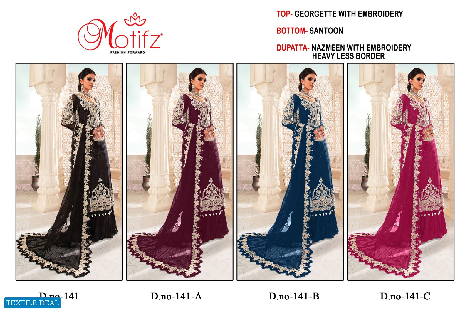 Motifz D.no 141 Wholesale Pakistani Concept Pakistani Suits