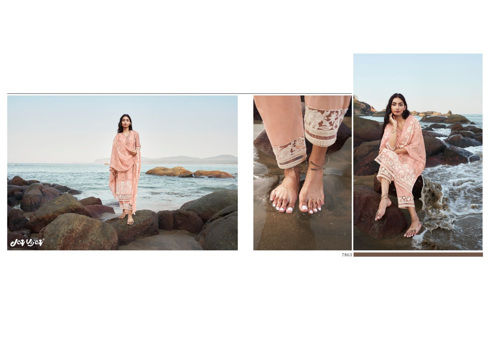 JAY VIJAY PARADISO COTTON PRINT LACE WORK SALWAR KAMEEZ