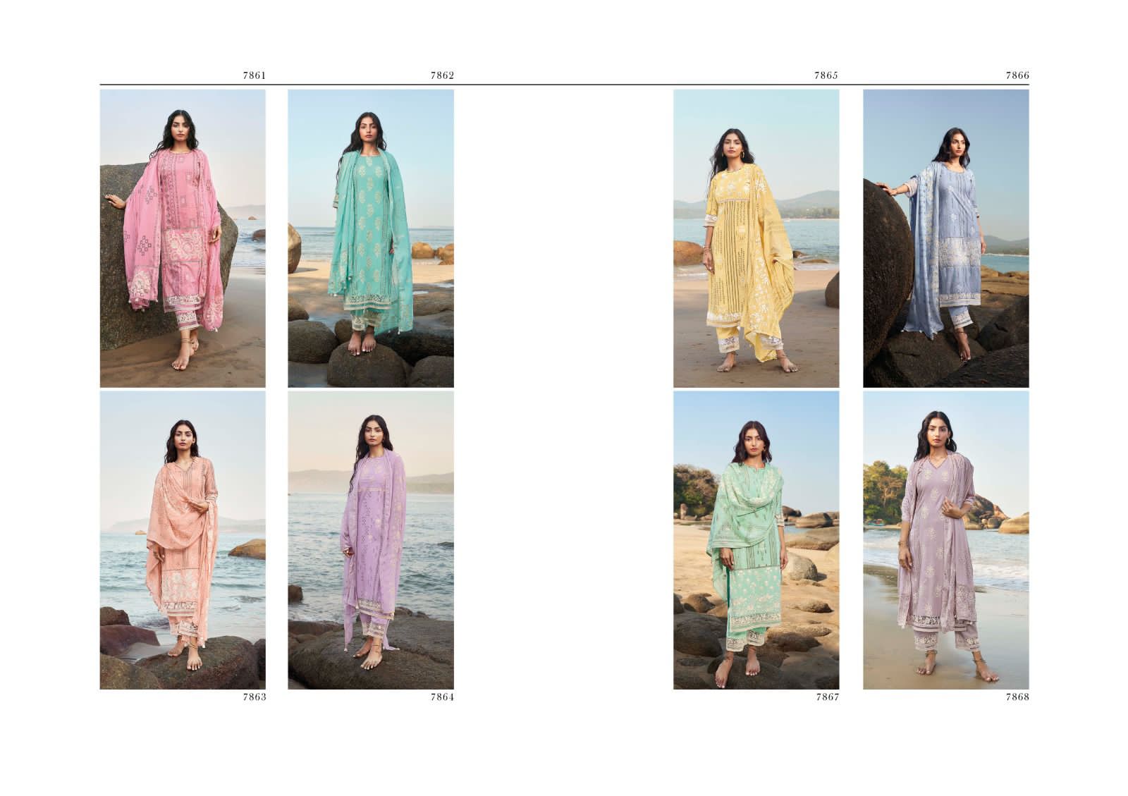 JAY VIJAY PARADISO COTTON PRINT LACE WORK SALWAR KAMEEZ