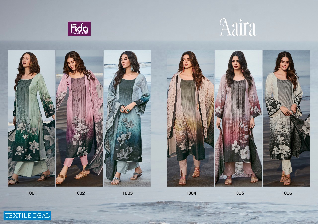 Fida Aaira Wholesale Digital Karachi Cotton Dress Material