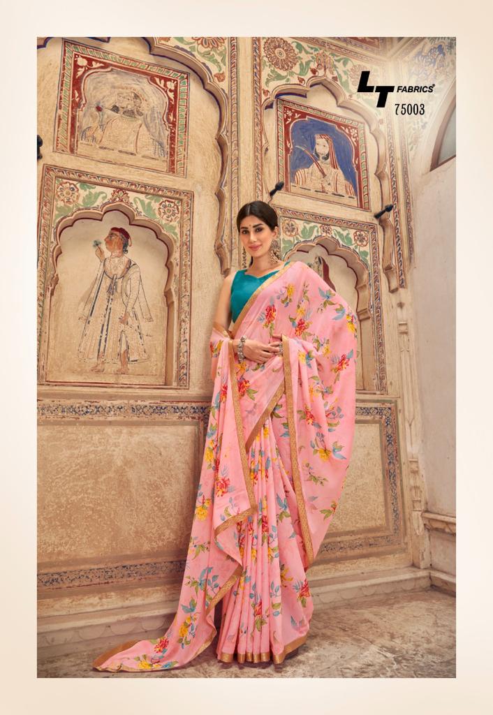 LT Gucci Wholesale Micro Fabrics Printed Sarees Catalogue