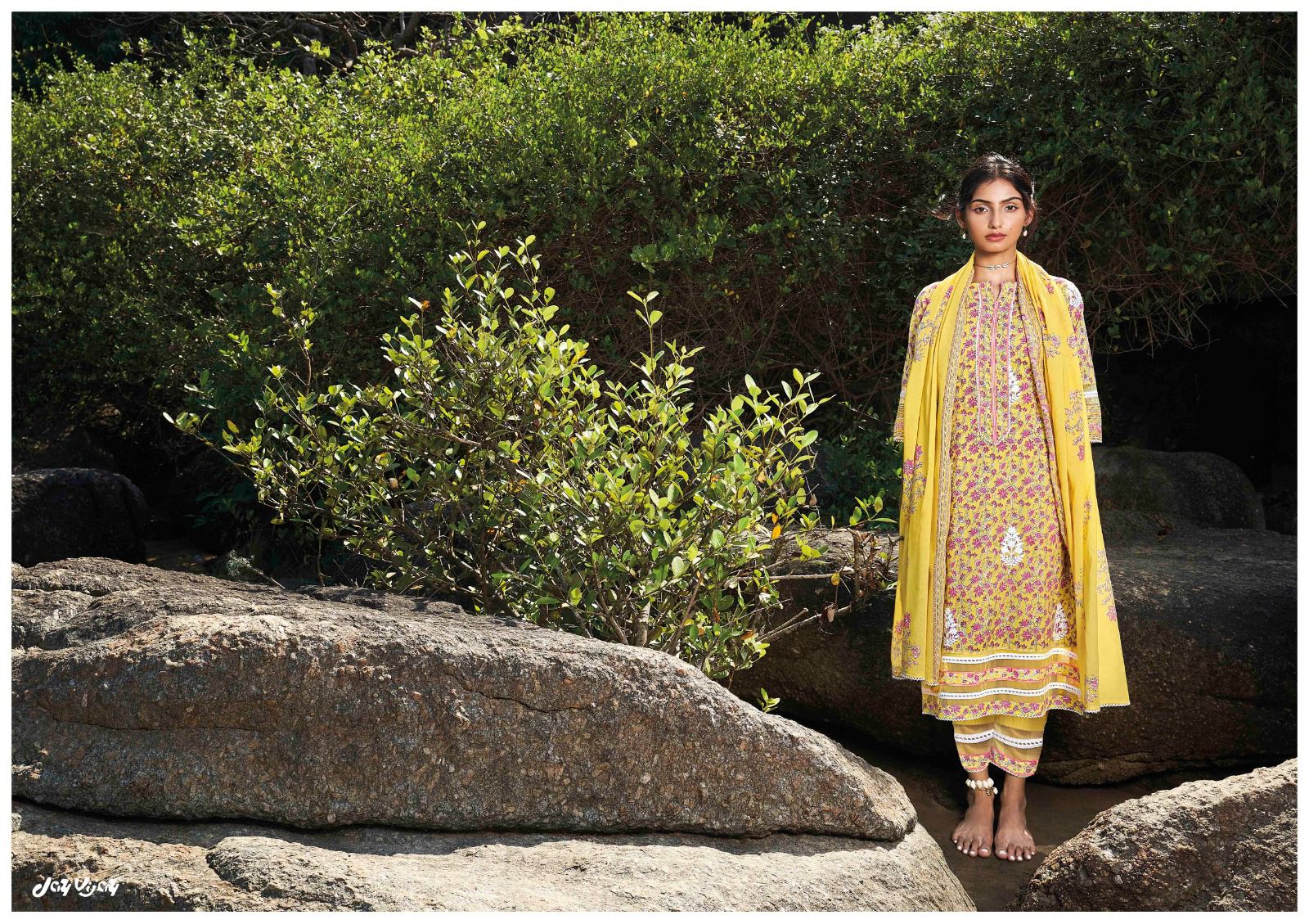 Jay Vijay Solace Wholesale Pure Cotton With Work And Lace Work Salwar Suits