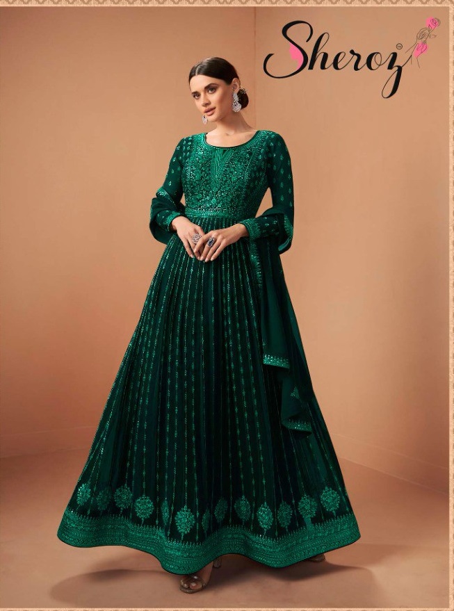 Sheroz D.no 3000 Colour Wholesale Designer Anarkali Salwar Suits