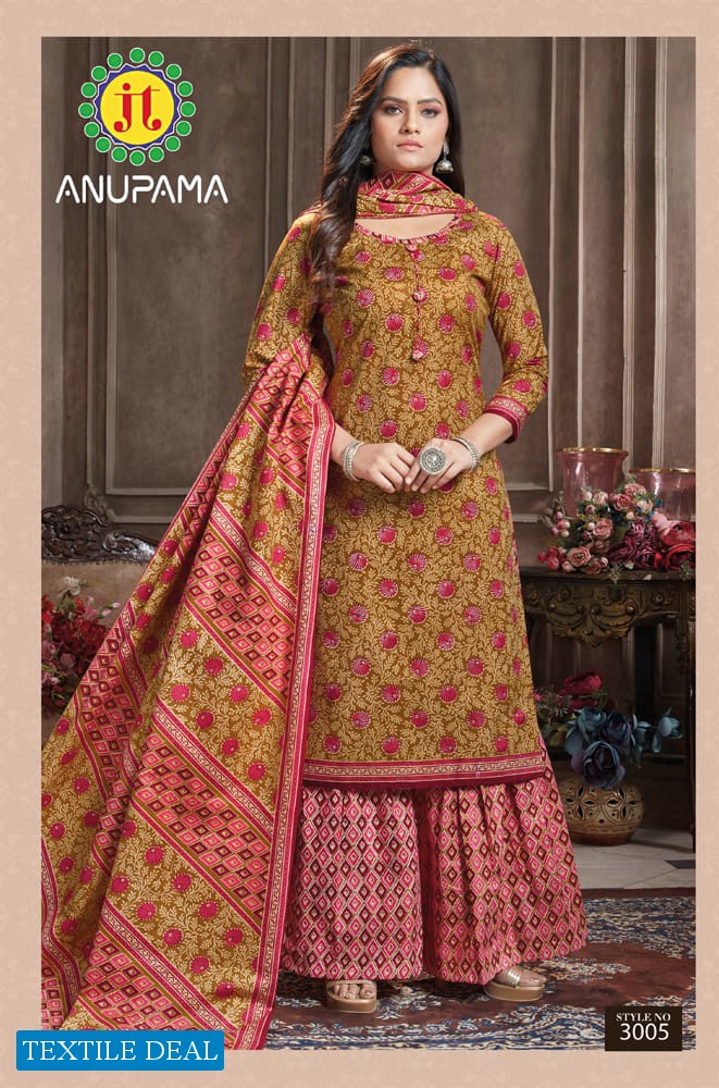 JT Anupama Vol-3 Wholesale Pure Cotton Printed Dress Material
