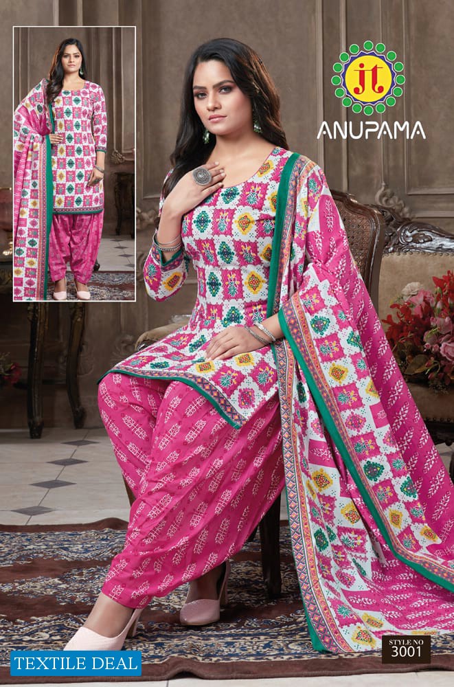 JT Anupama Vol-3 Wholesale Pure Cotton Printed Dress Material