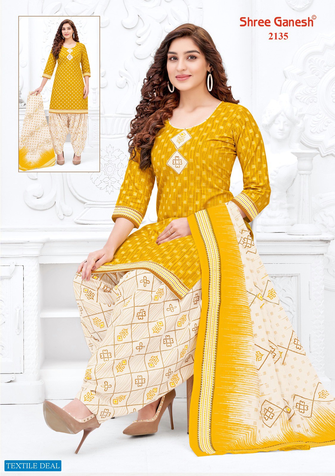 Shree Ganesh Ikkat Patiyala Special Wholesale Cotton Printed Dress Material