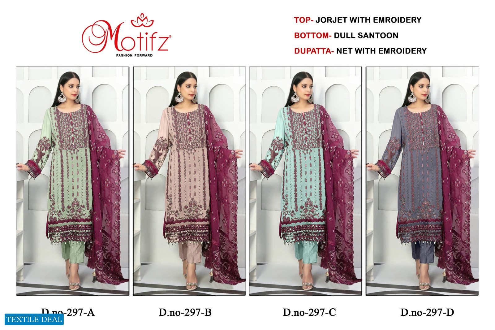 Motifz D.no 297 Wholesale Pakistani Concept Pakistani Suits