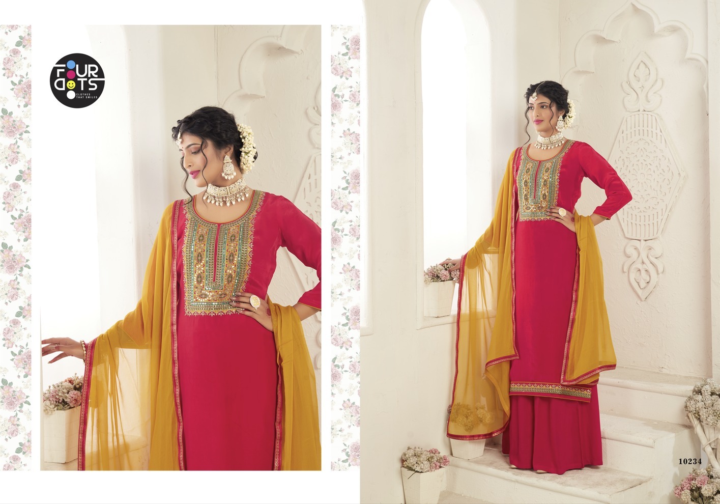 SARIKA BY FOURDOTS NATURAL CRAPE FANCY SALWAR KAMEEZ