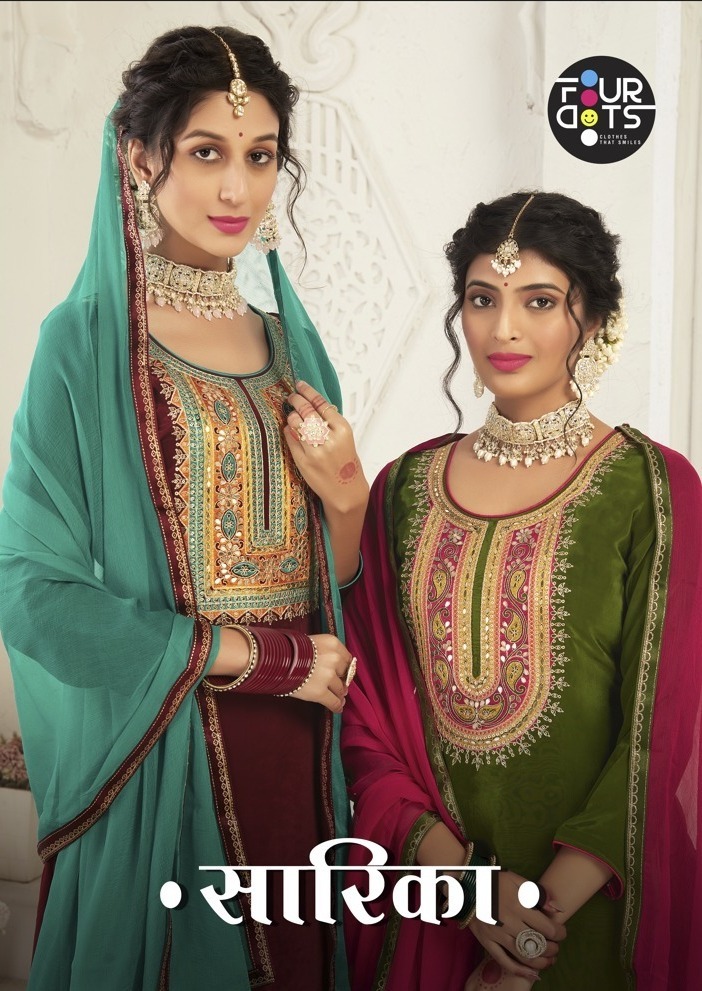 SARIKA BY FOURDOTS NATURAL CRAPE FANCY SALWAR KAMEEZ