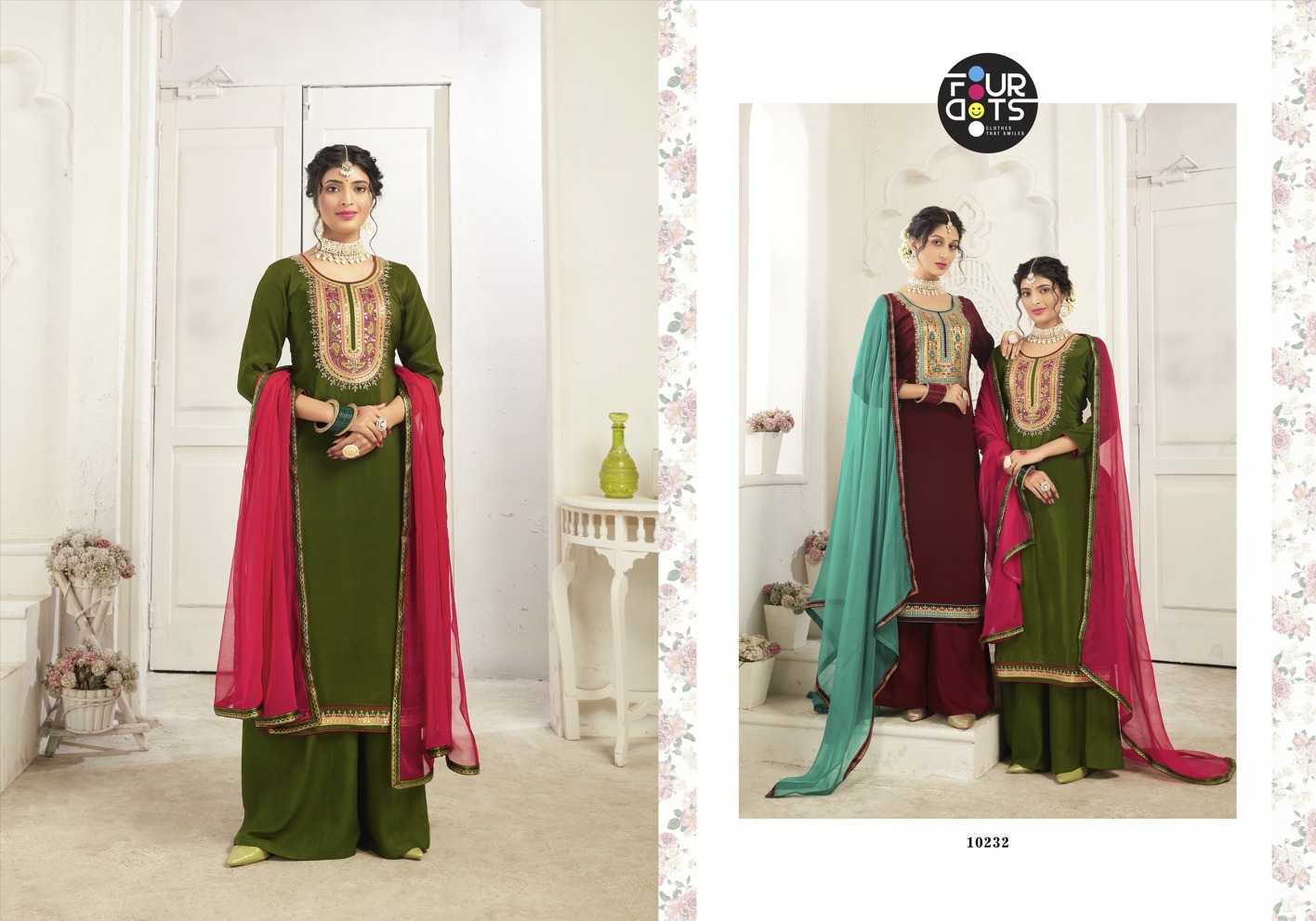 SARIKA BY FOURDOTS NATURAL CRAPE FANCY SALWAR KAMEEZ
