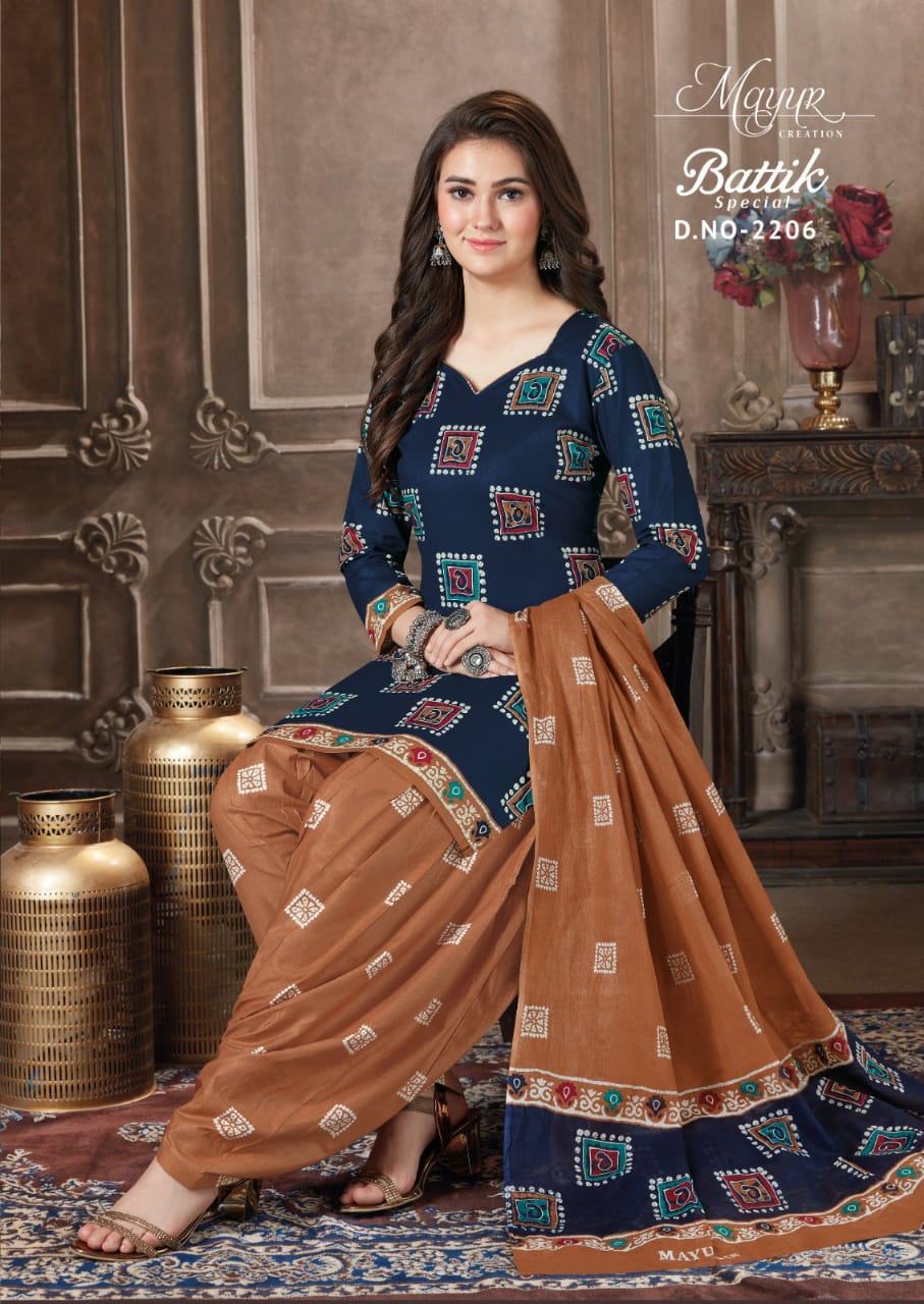 Mayur Battik Special Vol-22 Wholesale Pure Cotton Printed Dress Material
