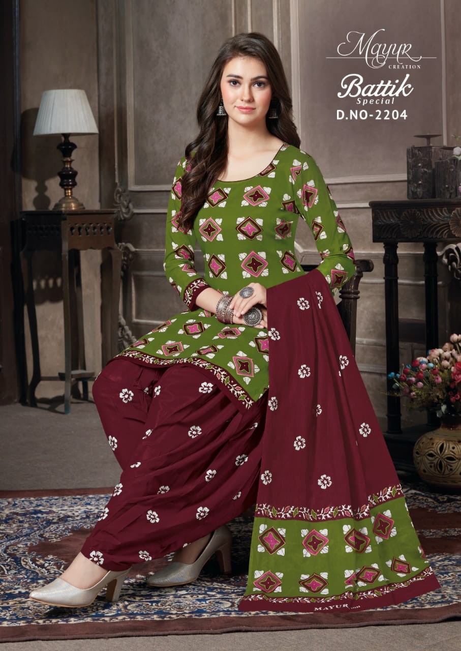 Mayur Battik Special Vol-22 Wholesale Pure Cotton Printed Dress Material